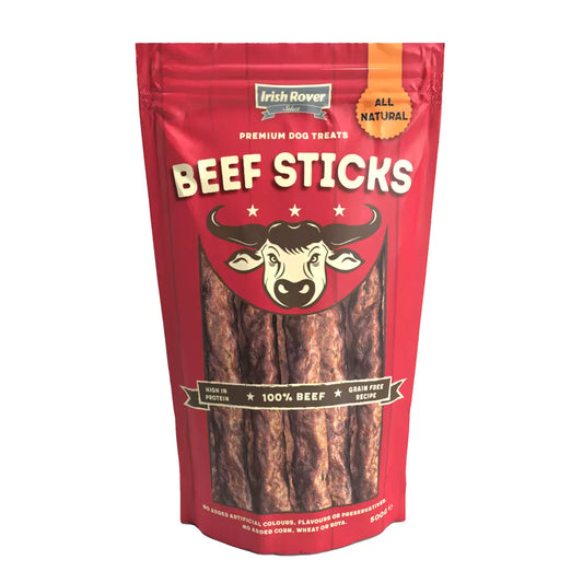 Irish Rover Beef Sticks for Dogs – 500g Pack of Natural, High-Protein Chews