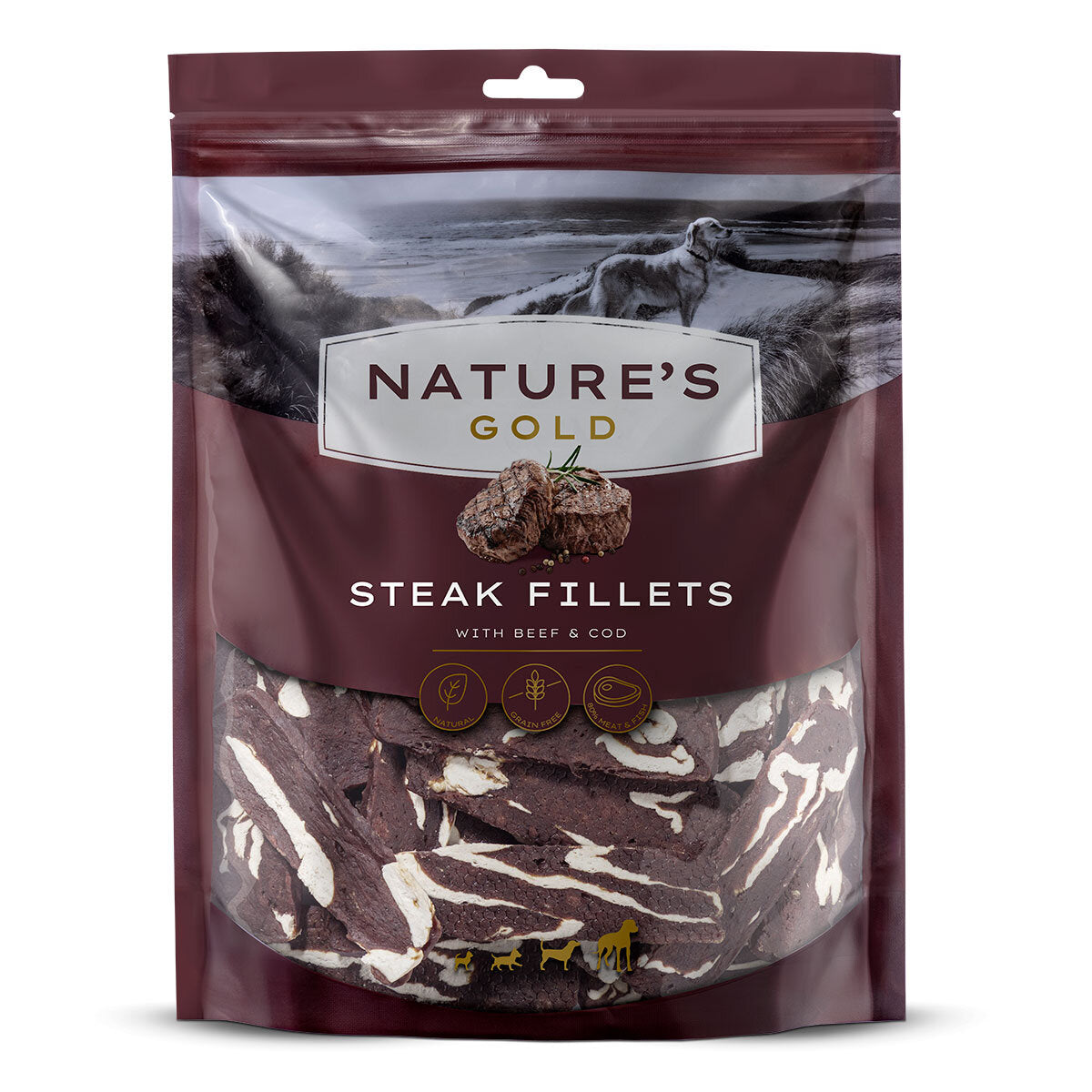 Natures Gold Steak Fillets With Beef & Cod:1.2kg