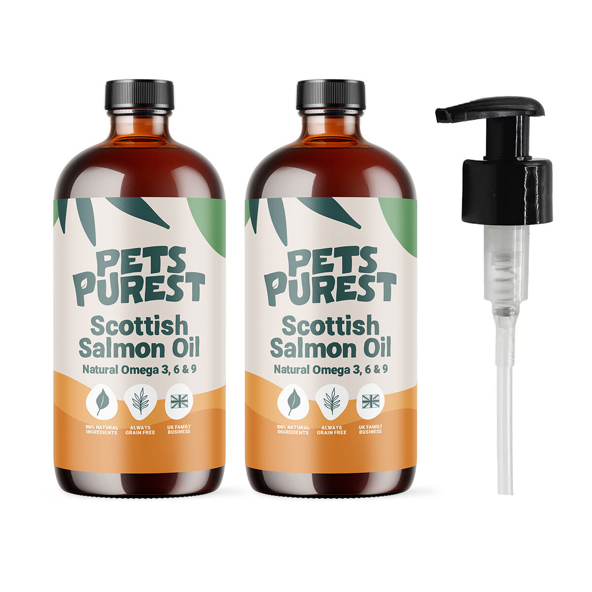 Pure Scottish Salmon Oil: 2 x 300ml Bottles