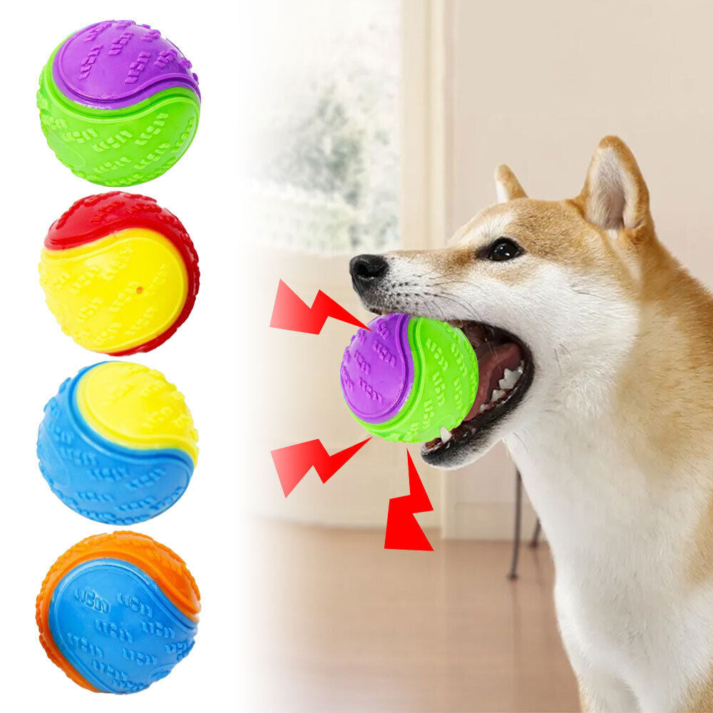 Dog Toy: Bite-Resistant Rubber Ball for Interactive Play, Anti-Destroy Design