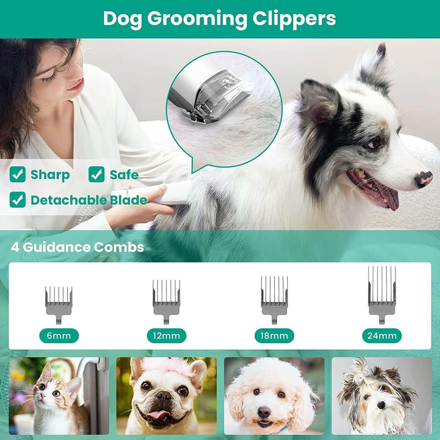 Professional 300W Dog Grooming Vacuum: Shedding Clipper & Cleaning Set with Advanced Low Noise Technology