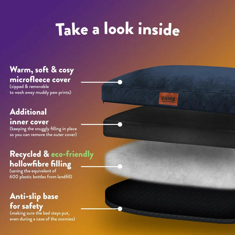 Luxurious Comfort: Machine Washable Cushioned Velvet Pet Bed for Restful Sleep