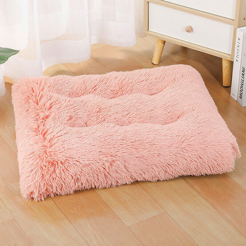 Washable Cozy Plush Dog Bed Mat for Large Dogs, Offering Calming Comfort and Warmth