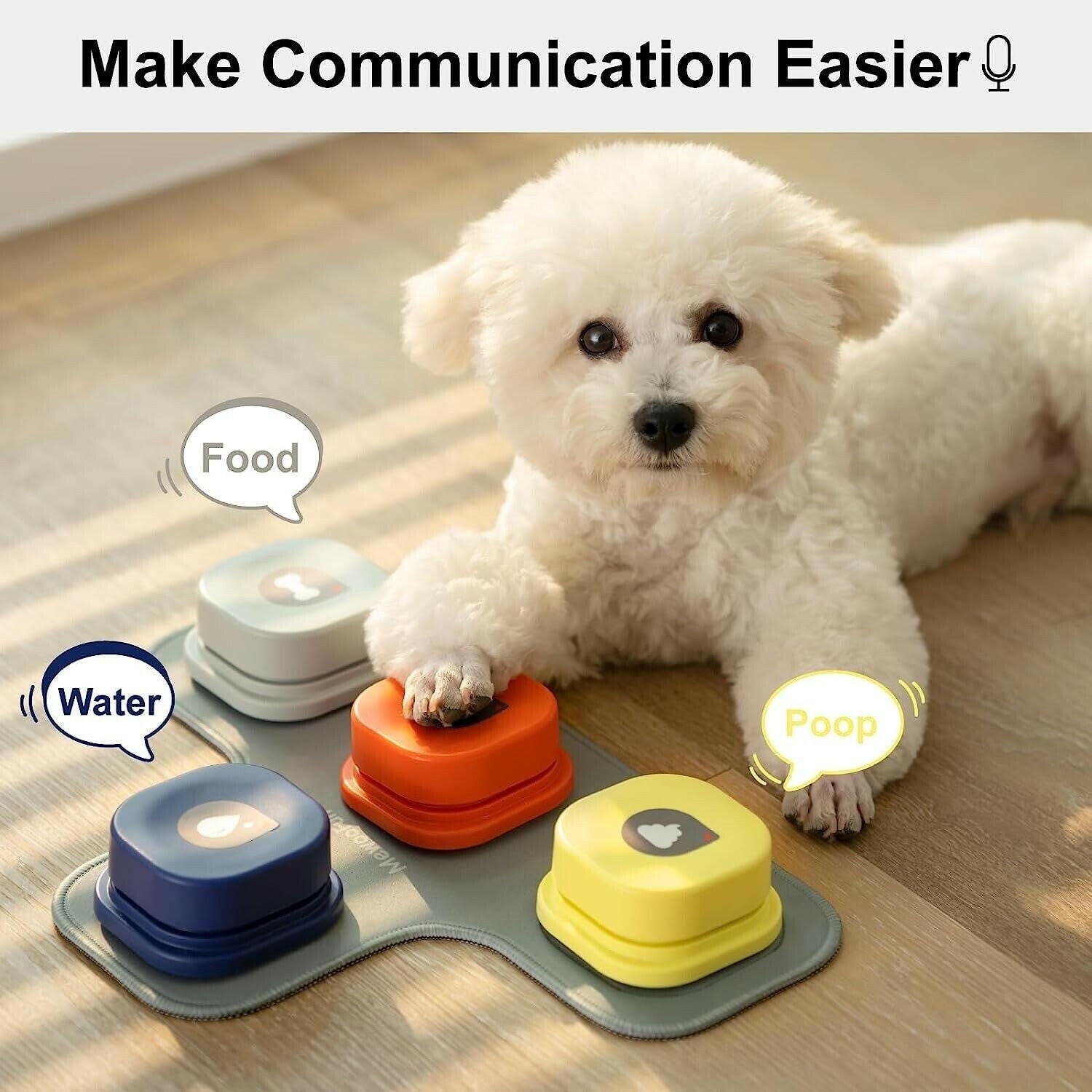 Recordable Dog Training Buttons: Set of 9 Talking Buttons