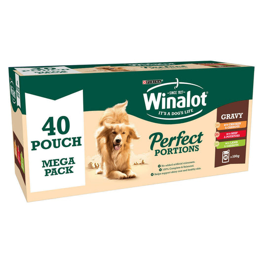 Winalot Variety Pack: Perfect Portions Dog Food in Gravy (40 Pouches x 100g)