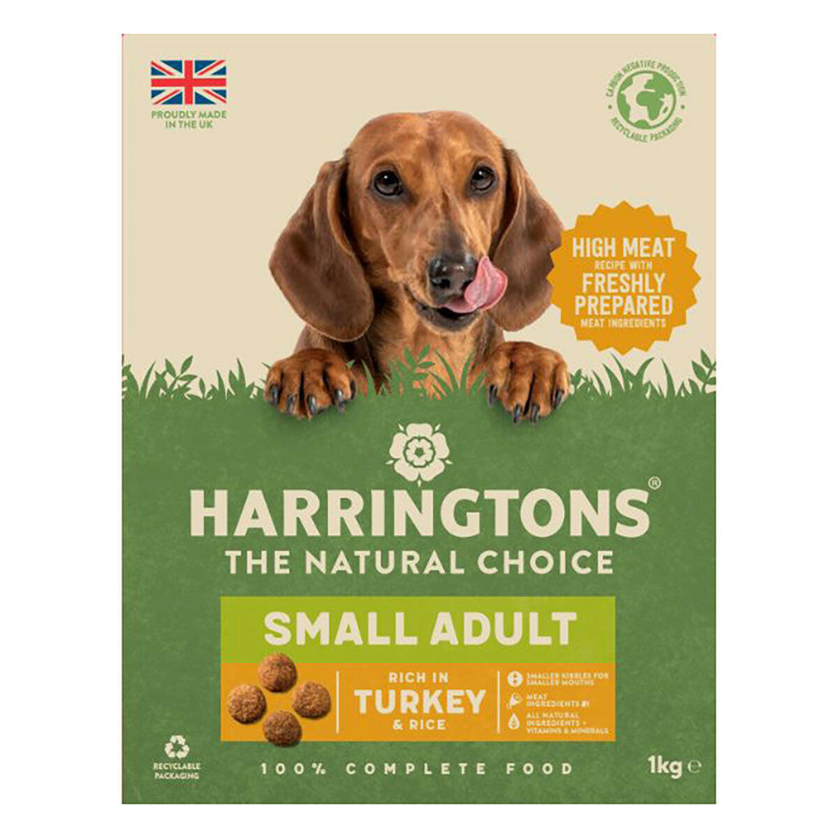 Harringtons Small Breed Turkey & Rice Complete Dog Food: 5 x 1kg Pack