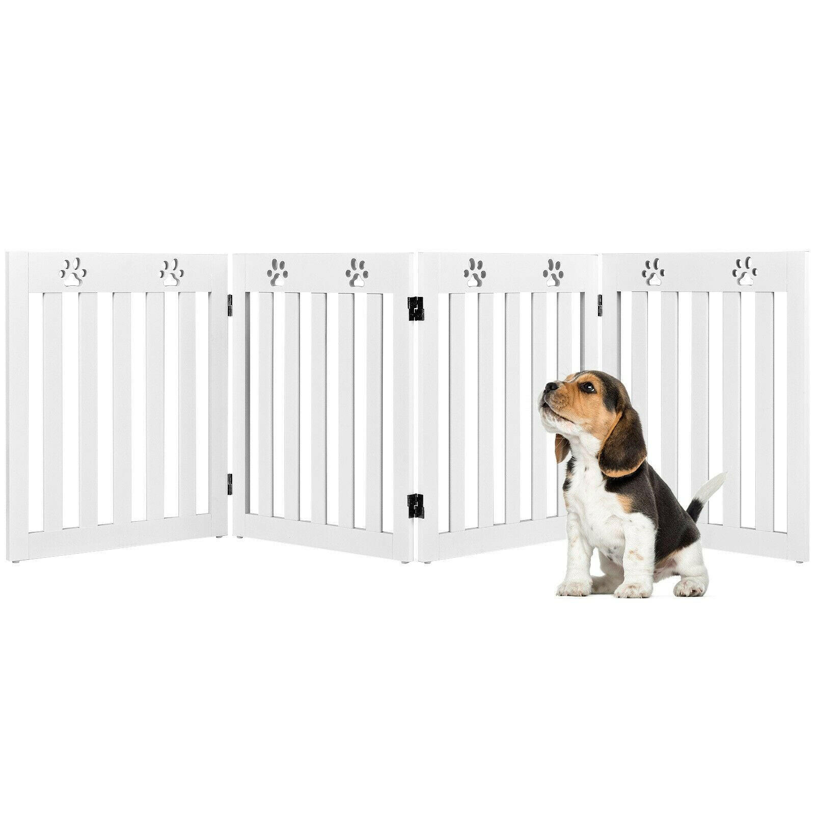 Collapsible 4-Panel Dog Barrier