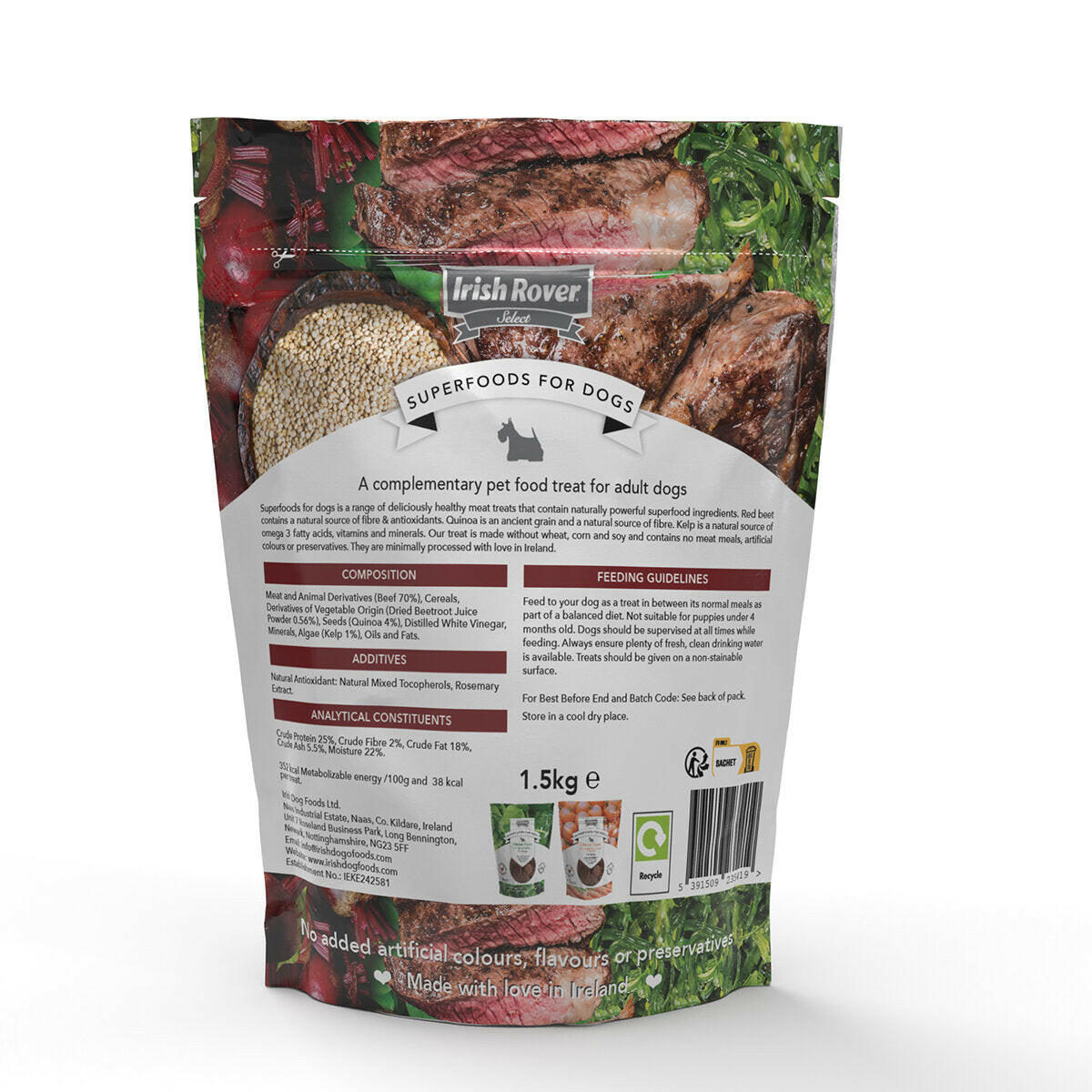 Irish Rover Nutrient-Rich Superfoods for Dogs: Variety Pack (1.5Kg)