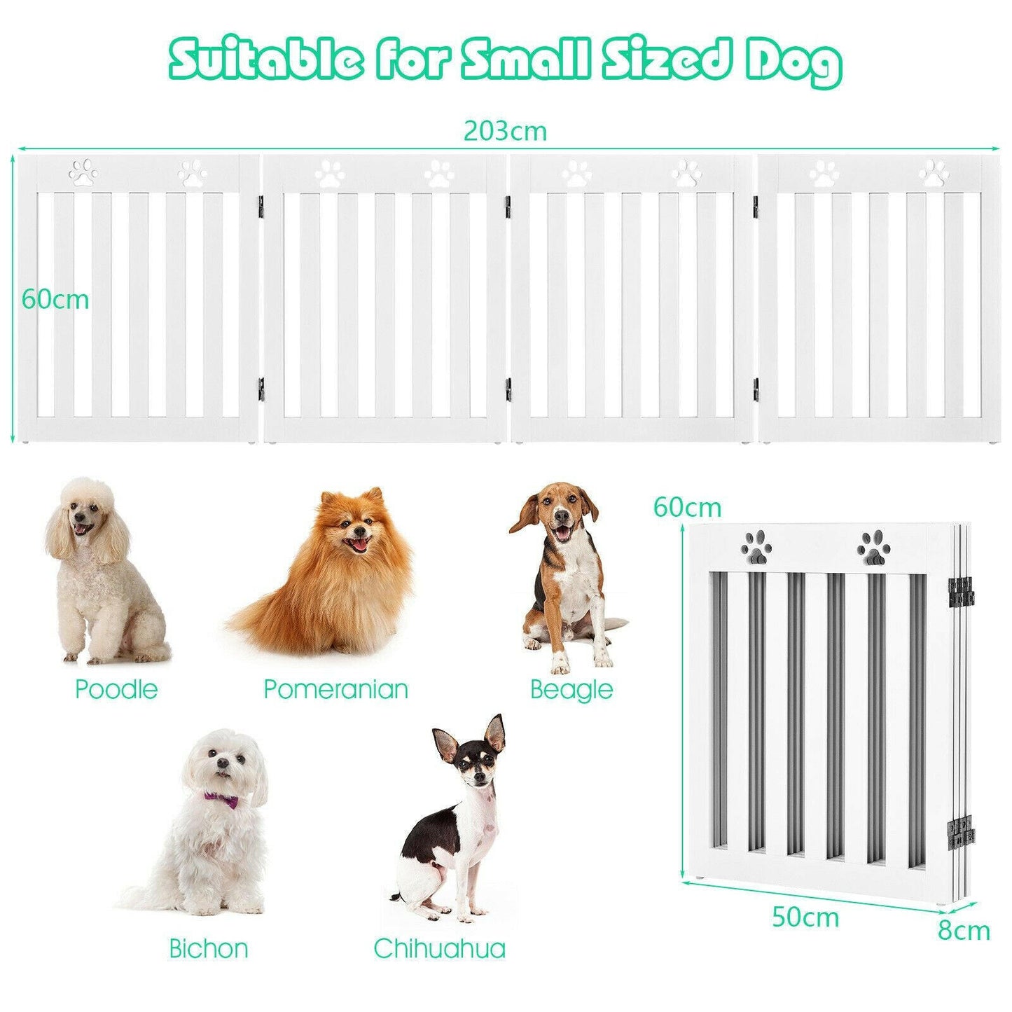 Collapsible 4-Panel Dog Barrier