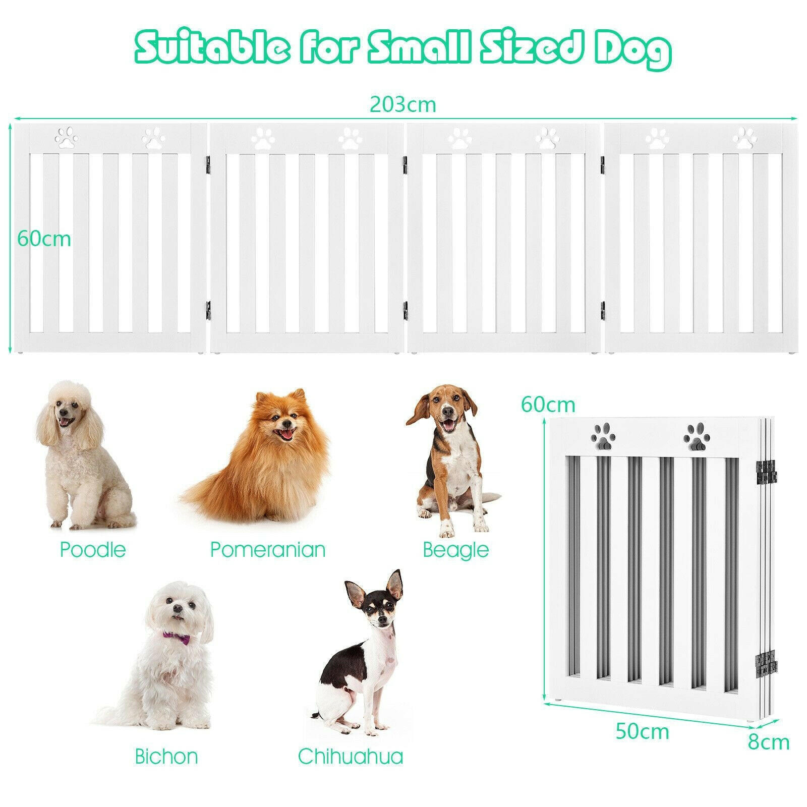 Collapsible 4-Panel Dog Barrier