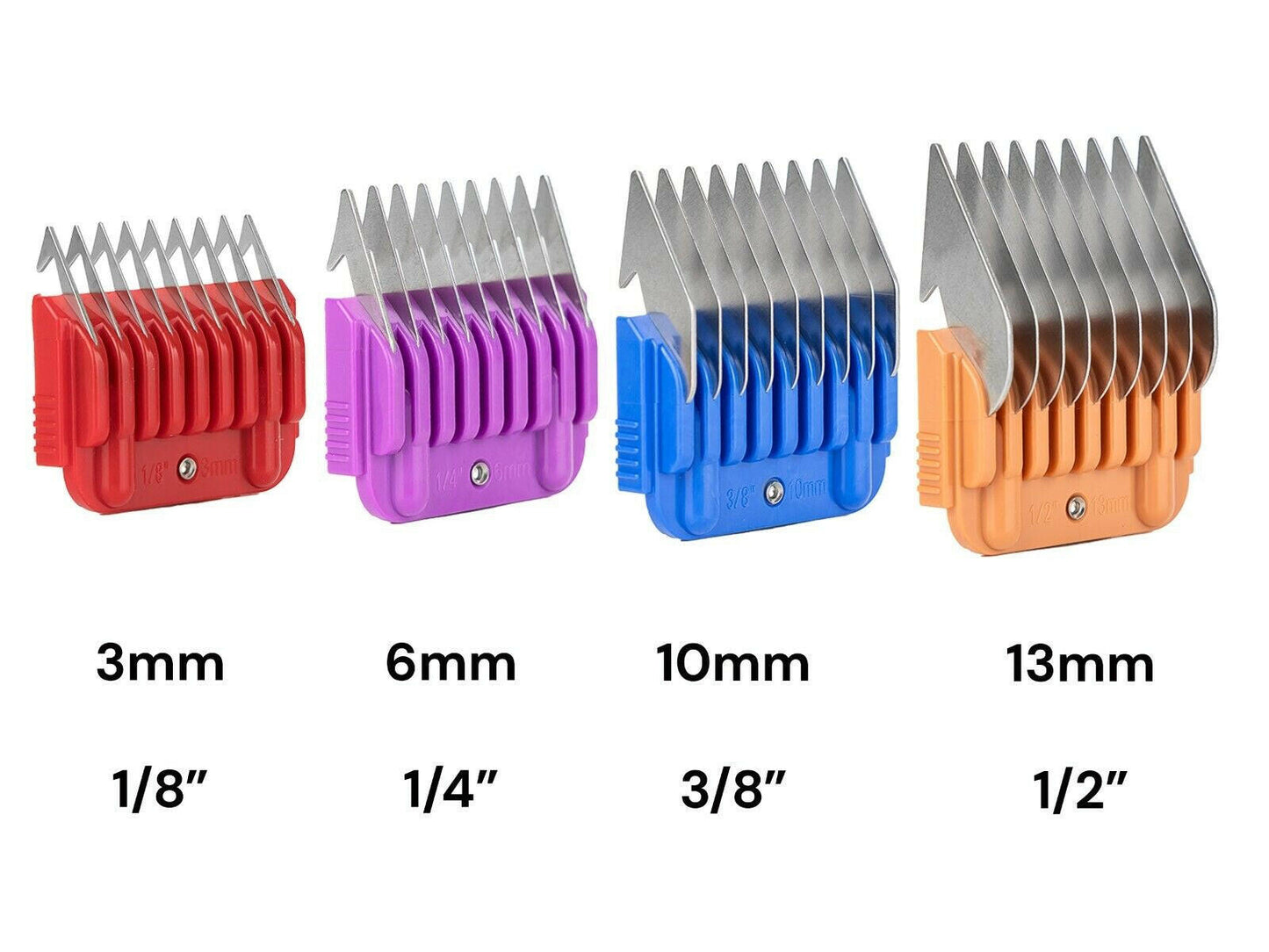 Professional Dog Clipper Set: Complete with 4 Steel Comb Guides and 10 Blades for Precision Grooming