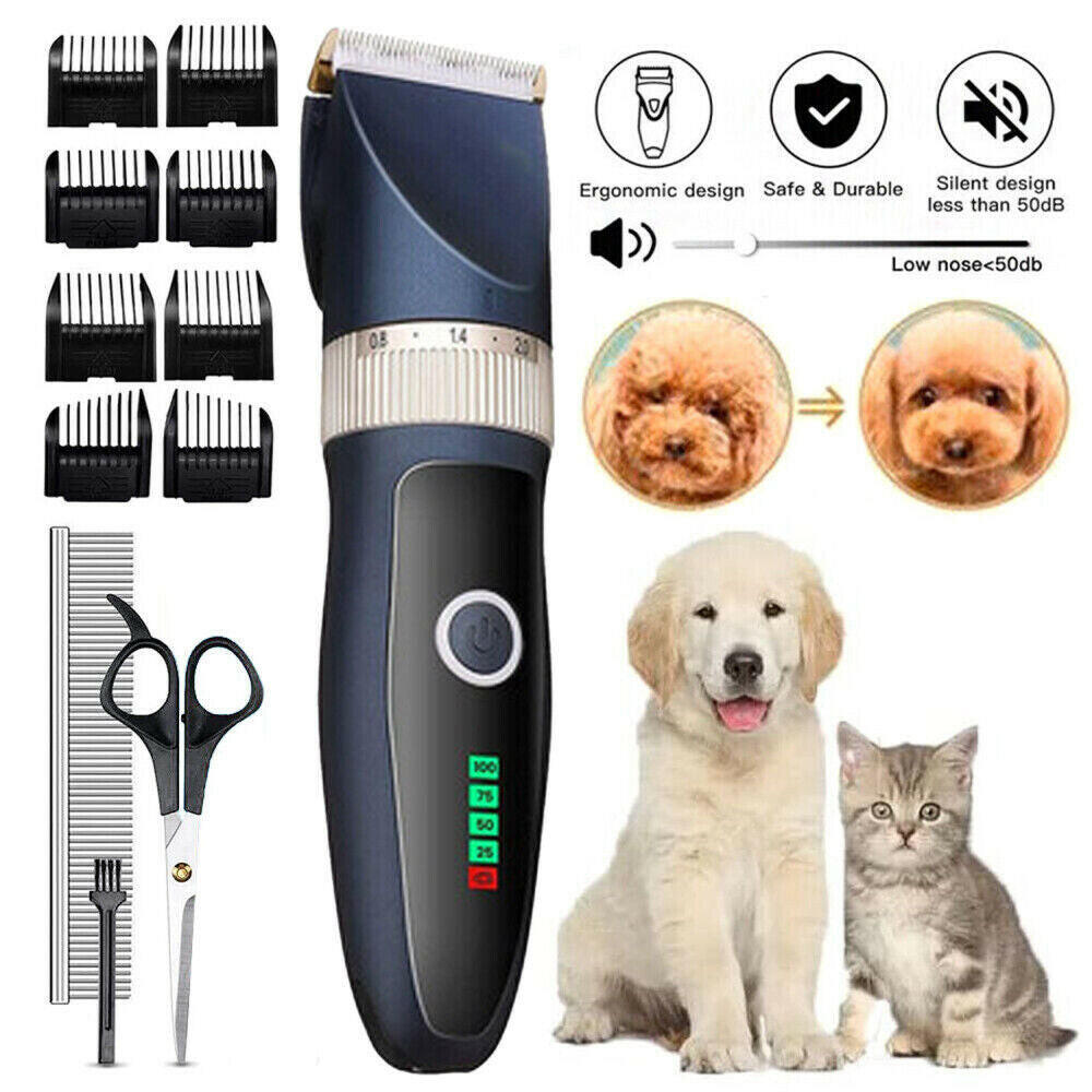 Professional Dog Grooming Clipper Thick Fur Hair Trimmer Electric Shaver Set