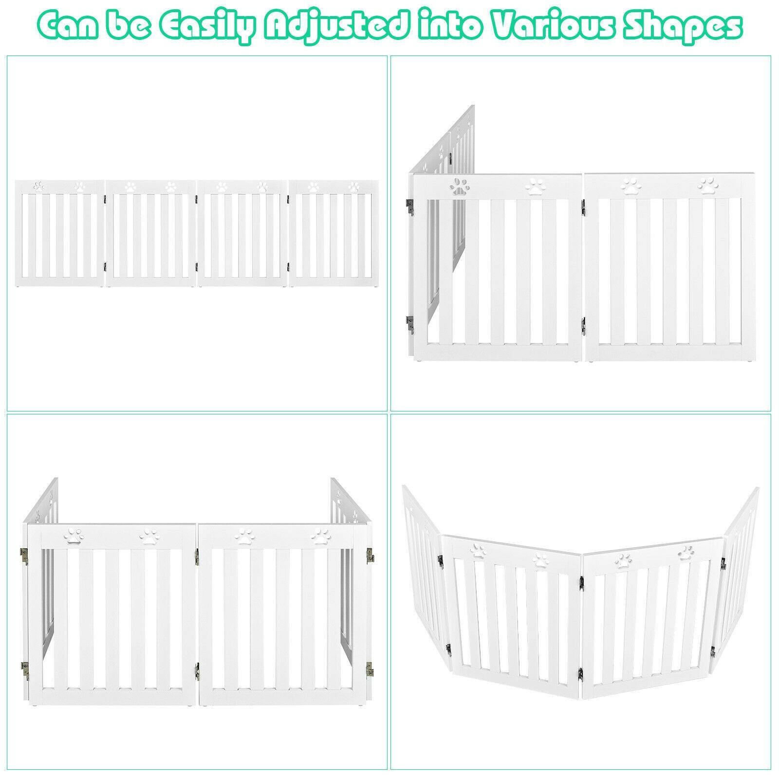 Collapsible 4-Panel Dog Barrier