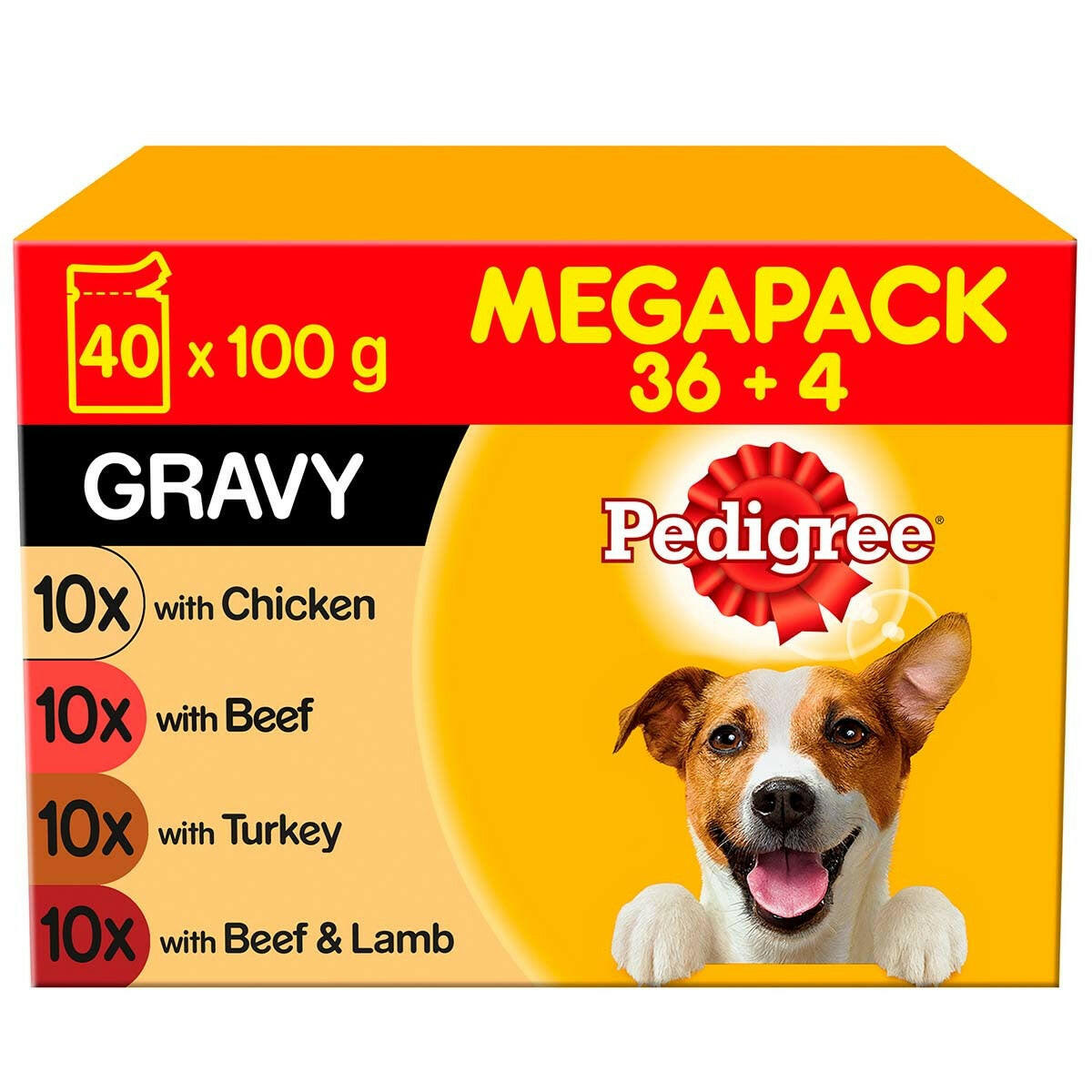 Variety Pouch in Gravy: 40 x 100g Packs for a Delicious Assortment of Meals"